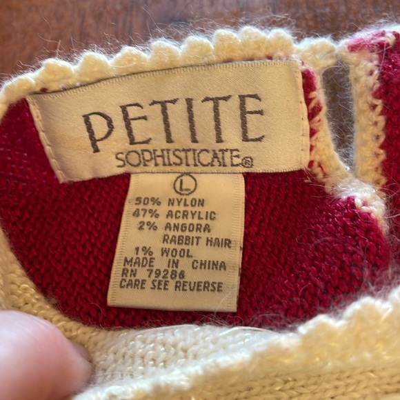 Vintage Petite Sophisticate Bejeweled Sweater size large - Picture 4 of 11